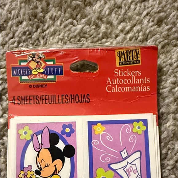 Vintage Hallmark 1992 Disney Sealed Minnie Mouse Sticker Set - Picture 3 of 4